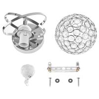 Candelabro de pared de cristal E27, lámpara de cabecera de dormitorio Simple y creativa, luces doradas/Plateadas para dormitorio - details 12