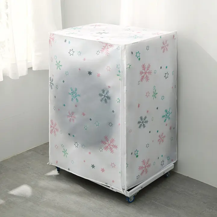 Cubierta de lavadora automática a prueba de agua y polvo con carga frontal protector de lavadora para artículos domésticos - 1