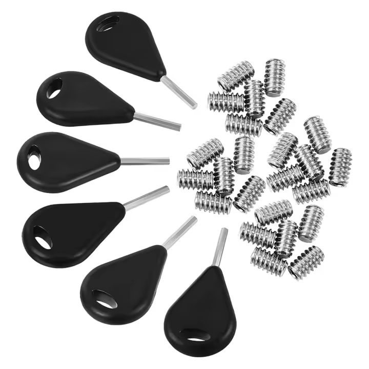 Llave de aleta de Surf, 6 piezas, 24 tornillos de aleta de piezas, Universal, hexagonal, reemplazo de llave de aleta de tabla de Surf - 1
