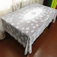 Mantel de Encaje Blanco con Patrón de Copos de Nieve Ideal para Bodas, Comedor, Decoración de Fiesta Navideña en Casa - details 4