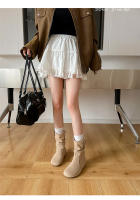 Interior aumento de altura retro heap botas mujer otoño invierno plisado western cowboy botas slim botines - details 9