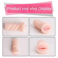 Leten Copa masculina Oral Vaginal Anal 3 estilos masturbación palo suave masaje vaginal realista juguetes sexuales para hombre mamada - details 2
