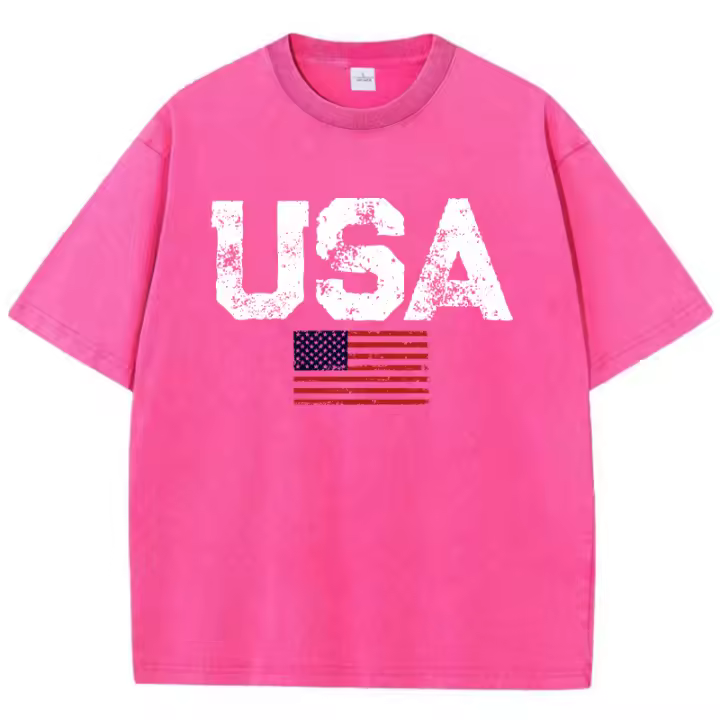 Camiseta Casual de Verano para Hombres Estampado Gráfico de Bandera de EE.UU - 1