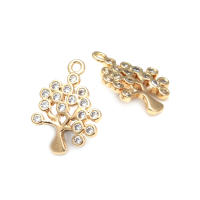 Colgantes de Árbol de Brasso Dorado de 18K Joyería Hazte de Diamantes Falsos y Circonio - details 25