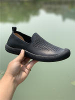 Zapatos de cuero de los hombres de cuero genuino hueco transpirable retro zapatos casuales suela suave un pedal perezoso versátil tacón plano zapatos Doudou - details 17