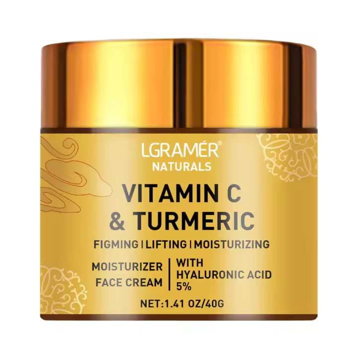 Crema facial de cúrcuma y vitamina C, Retinol, humectante reafirmante, hialurónico, aclarante, reparador, cremas blanqueadoras para el cuidado de la piel suave - 1
