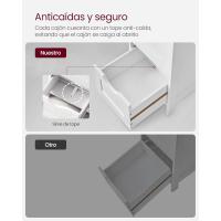 Armario de Baño Moderno Blanco 4 Cajones, 30 x 30 x 82 cm Ideal para Sala de Estar, Cocina, Comedor - details 3