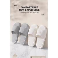 Zapatillas de casa de Color sólido para hombre y mujer, chanclas de baño antideslizantes de EVA, sandalias ligeras concisas, zapatos para parejas, verano - details 0
