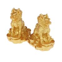 Estatua de la bestia del Dios Qilin, Fengshui Kylin Chi-lin Qilin de cobre chino, para decoración del hogar, 1 par - details 12