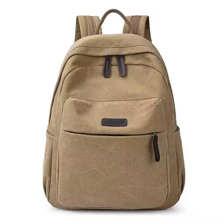 Mochila de lona de gran capacidad para mujer, bolso para portátil - 1