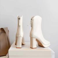 Nuevos tacones altos de cuero negro vendedores calientes, botas, botas de mujer de diseñador - details 2