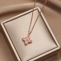 Collar de piedras preciosas de trébol de moda para mujer, regalo de cumpleaños, regalo de vacaciones - details 4