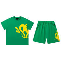 Syna World Drill Summer Tracksuits Conjunto de camiseta y pantalones cortos de hip hop para hombre - details 9
