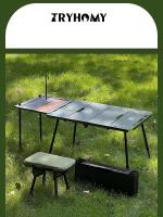 Mesa plegable ligera y portátil de aleación de aluminio, estante lateral para horno, equipo de acampada fresco - details 0