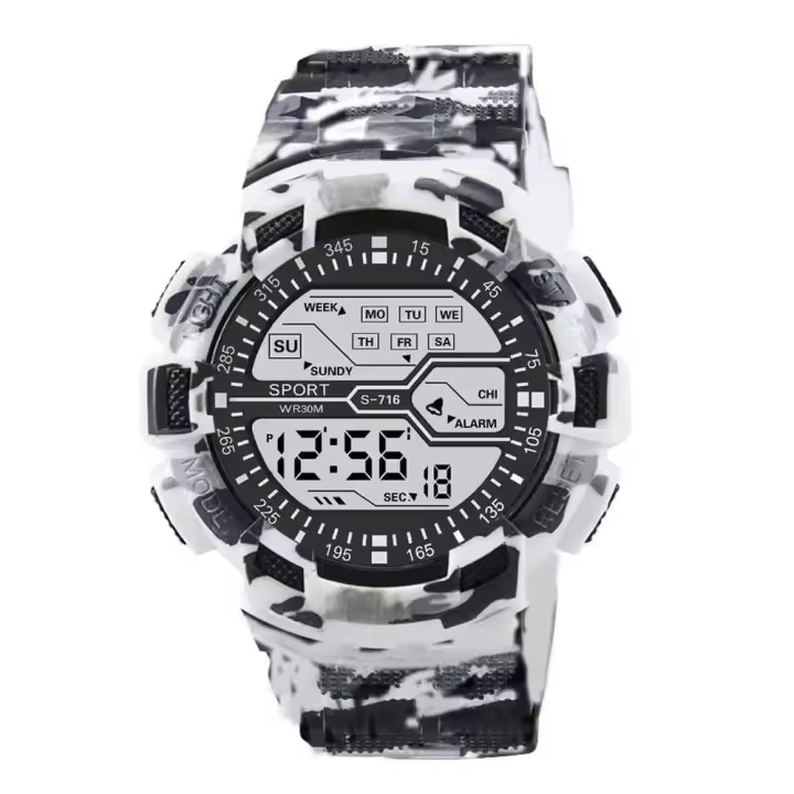 Reloj Deportivo de Lujo para Hombres Automático, Resistente al Agua, Luminoso, Reloj Digital de Pulsera de Cuero - 1