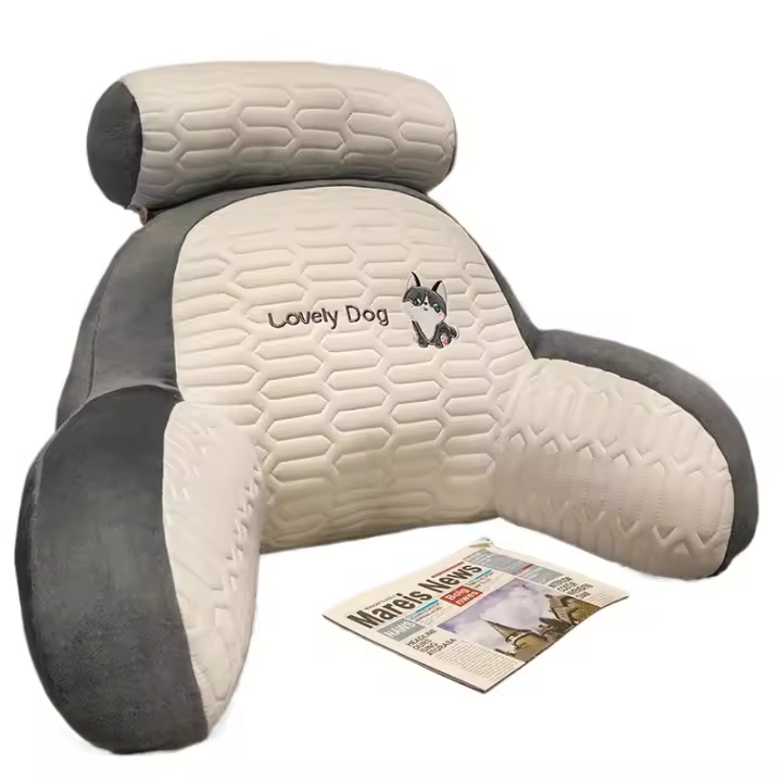 Cojín de respalda grande de látex Almohada cómoda para dormir y jugar en móvil - 1