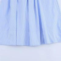 Vestido camisero casual a rayas con cuello de solapa y manga larga para mujer, verano 2025 - details 8