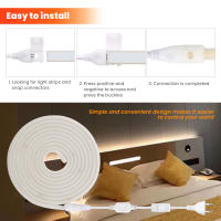 Cinta LED de Neón COB 220V 288Leds/m Luz de Alta Brillo FOB IP67 para Exteriores Jardín Dormitorio Cocina XUNATA con Interruptor Tipo de Bombilla Normal Estilo Chino - details 5