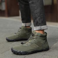 Zapatillas de deporte cálidas de invierno, zapatillas de goma Unisex para acampar, impermeables, antideslizantes, botas de nieve de tobillo alto, zapatos transpirables para correr descalzos - details 4