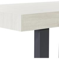 Mesa de comedor extensible rectangular para 6-10 personas, madera y negro, 160-200 cm - details 25