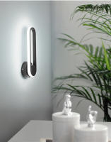 Lámpara Led de pared moderna para interior de dormitorio, luz de mesita de noche para el baño del hogar, candelabro de pared nórdico, color negro y dorado - details 6
