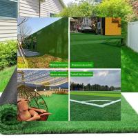 1 juego de tapetes artificiales para césped de mascotas verdes de 50/200 cm, utilizados para jardines al aire libre, campos deportivos tranquilos (sin residuos ni hierba caída) - details 6