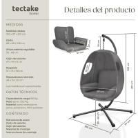 Columpio de Jardín Exterior con Estructura Silla Colgante Giratoria Altura Ajustable - details 5