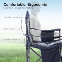 Silla de Camping Plegable de Gran Tamaño Azul Soporte de 450 Libras Silla Deportiva para Césped con Portavasos y Bolsa Térmica - details 14