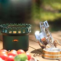 Estufa de Barbacoa Portátil de Acero Inoxidable Cocina de Campamento a Alta Temperatura con Accesorios de Alcohol - details 1