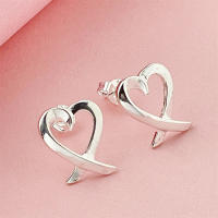 Andara Aretes de Doble Corazón de Plata Esterlina  Accesorio Casual de Ropa con Estilo Europeo y Americano Regalo de Joyería de Vacaciones - details 23