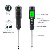 Probador de suelo EC medidor de temperatura sonda desmontable 0,00-10,00 mS/cm medidor Digital de suelo retroiluminación de pantalla LCD planta en maceta jardín - details 12