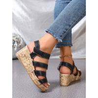 Sandalias de tacón de cuña para mujer, zapatos de verano - details 6