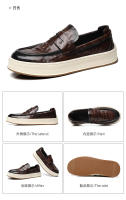 Zapatos de cuero para hombre, tendencia plataforma, zapatos casuales de moda ligera, zapatos de hombre - details 20