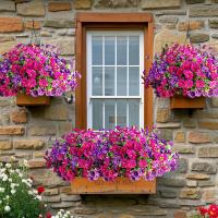 Flores Artificiales Vibrantes Resistentes a Rayos UV, Sin Desvanecimiento, Ideal para Jardines Domésticos, Colgados en Porches, Cajas de Ventana, Patios y Celebraciones Estacionales - details 2
