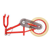 Bicicleta Infantil de 14 Pulgadas con Ruedas Adicionales para Niños de 3 a 4 años y 35,4-43,3 Pulgadas de Alto Rojo - details 7
