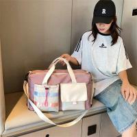 Bolsas de lona de viaje impermeables con separación de bolsillo seco y húmedo de gran capacidad personalizadas con compartimento para zapatos - details 25