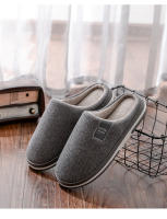 Zapatillas de casa acogedoras de felpa suave para hombre, zapatos antideslizantes transpirables ligeros con forro difuso - details 4