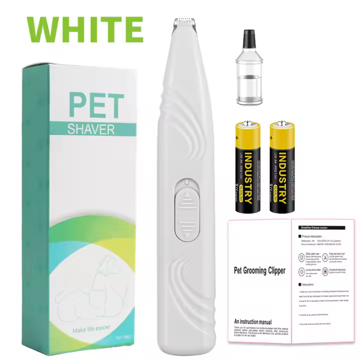 Recortador de patas de perro para el cuidado, cortapelos eléctrico inalámbrico para mascotas pequeñas, cortapelos para perros y gatos, poco ruido para recortar el pelo de las mascotas alrededor de las patas, ojos, orejas, cara, parte trasera - 1