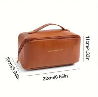 MEJORADA Neceser cosméticos de viaje de CUELO SINTÉTICO gran capacidad, estuche de maquillaje portátil para mujer, organizador de artículos de tocador multifuncional impermeable, bolsa de almacenamiento - details 10