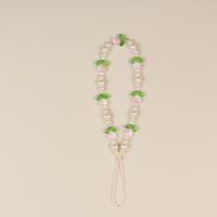 Cuentas de perlas, cuentas de tulipán, correa con abalorio para teléfono, flor de cristal, tulipán, cadena para teléfono móvil, correa para teléfono móvil con cuentas de flores a la moda - details 1