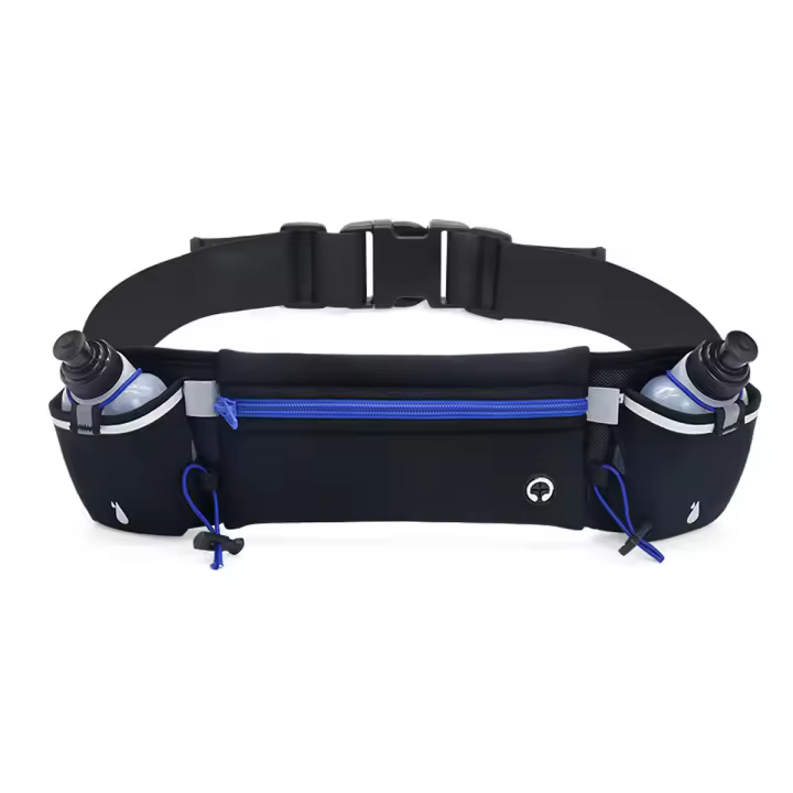 1pc Sports Waist Bag Reflective Strip Design Running Phone Pocket Waterproof Gym Bags Hold Water Bottle Belt with Kettle - 1
