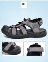 Sandalias de cuero de verano para hombre, zapatos de playa transpirables, cómodas sandalias suaves para caminar y senderismo, sandalias atléticas antideslizantes para exteriores - details 6