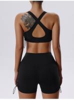 Conjunto Deportivo de Yoga sin Costuras para Mujer, Sujetador Deportivo y Leggings Cortos para gimnasio, 2 Piezas - details 22