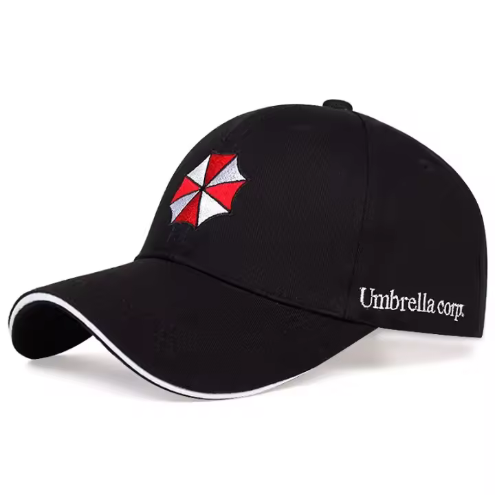 Sombrero para el sol al aire libre de verano con bordado, gorra de béisbol, sombrero para el sol ajustable, unisex, negro - 1