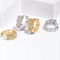 Pendientes chapados en oro con forma de corazón de circonio de acero inoxidable para mujer, regalo de joyería 2024 - details 6