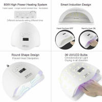 Secador de Uñas LED Profesional LULAA Sun X5Plus 72W Lámpara de Secado de Manicura de Salón para Herramientas de Belleza - details 7