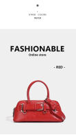 Bolso de concha, bolso de media luna con hebilla de cinturón, bolso de mensajero portátil de cuero suave a la moda. - details 5