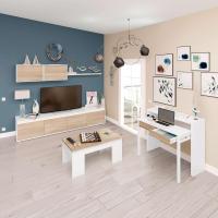 Mesa de Juegos Extensible Blanco Madera Roble Medidas Canadienses 985 cm de Largo 36-70 cm de Fondo - details 5