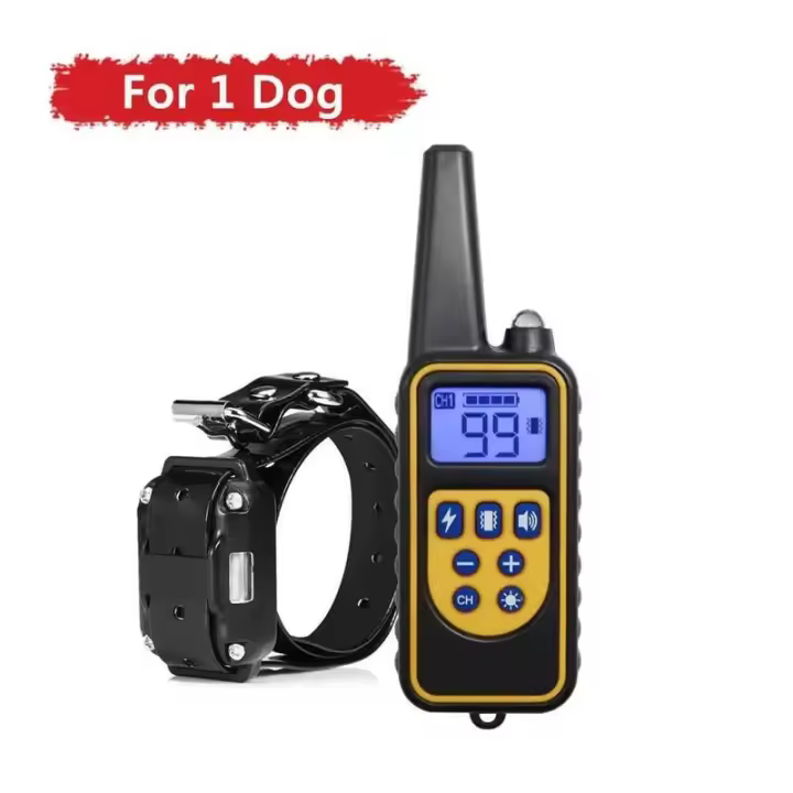 Collar de entrenamiento Eléctrico antigadridos para Perros, impermeable, recargable, Remote Control para mascotas, adecuado para todos los tamanos, vibración Y - 1