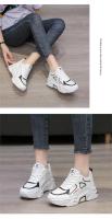 Zapatillas de deporte con cuña y cordones para mujer, zapatos deportivos ligeros con suela gruesa, cómodos, para ocio, primavera y otoño, 2024 - details 3